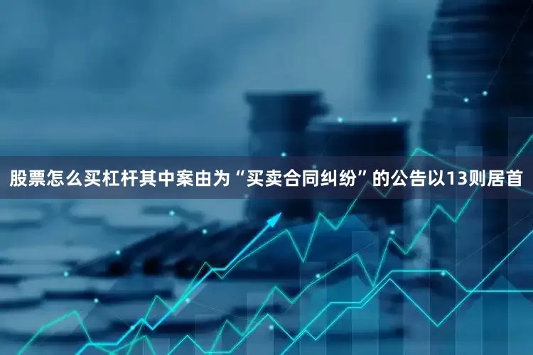 股票怎么买杠杆其中案由为“买卖合同纠纷”的公告以13则居首